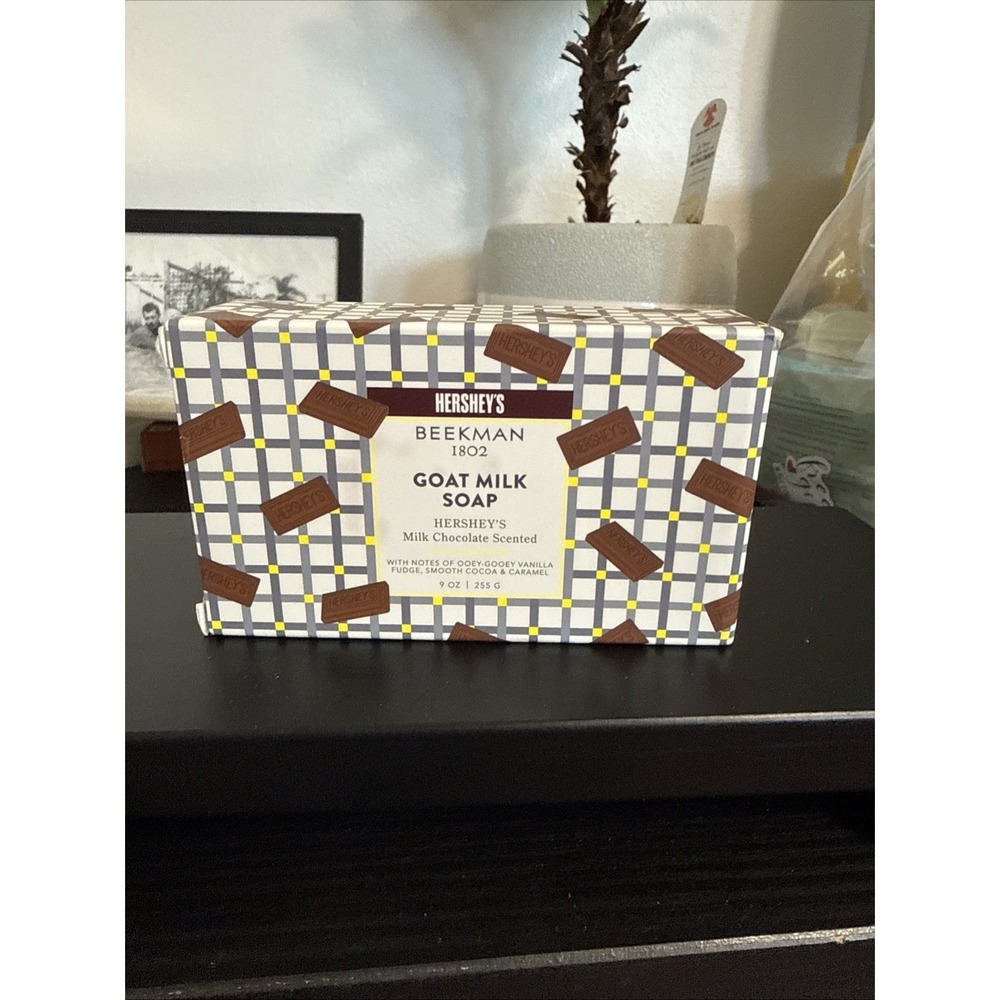 BEEKMAN 1802 HERSHEY'S MILK CHOCOLATE GOAT MILK CHOCOLATE BAR SOAP 9 oz. BAR NEW